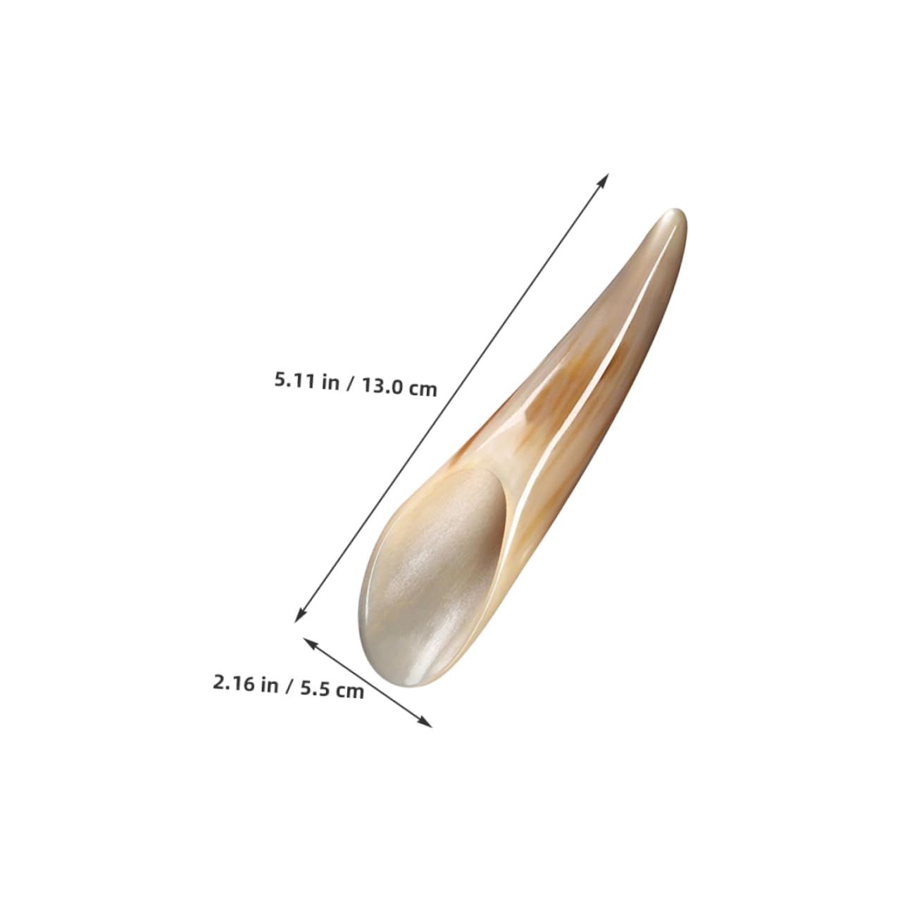 Strumento Gua Sha Facciale 2 Pezzi in Corno di Bue Khaki | Tocco Liscio e Confortevole, Portatile per Viaggio e Casa, Massaggio Manuale Viso e Corpo