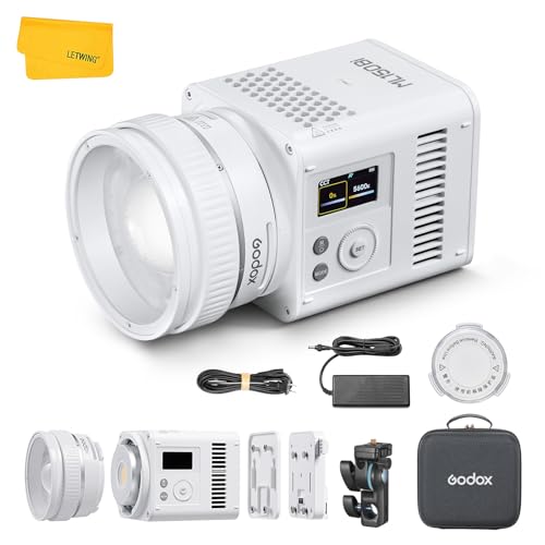 Image of Godox ML150Bi Bi-Color COB LED Video Light 150W, 61054Lux@1m, 2800K-6500K, 11 FX, Compact COB LED Continuous Output Lighting for Studio & Outdoor Shooting, APP /DMX /RDM Control, Handheld LED Monolight