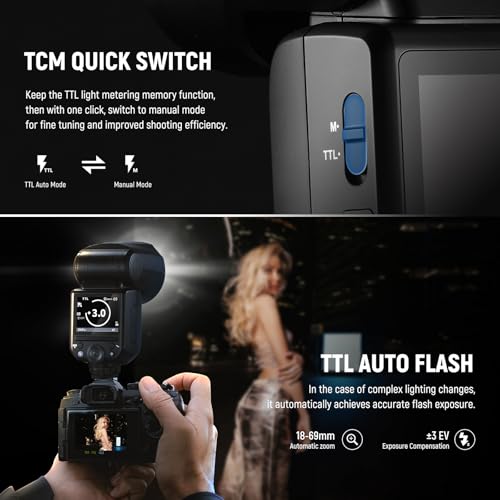 Image of NEEWER Z2-F 2.4G TTL Round Head Camera Flash Speedlite Compatible with Fujifilm, 76Ws 1 /8000s HSS Flash Upgraded UI, 2 Modeling Lamps TTL /M Quick TCM Switch 7.2V /3000mAh Battery 600 Full Power Flash