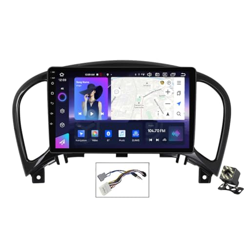 OAUSZC 9' Estéreo Autoradio Bluetooth para Nissan Juke YF15 2010-2016 Android 13 Radio De Coche con Navegación GPS/Carplay/Wifi/4G/FM/RDS/Controles del Volante+Cámara Trasera,Nf5/4+64g/a