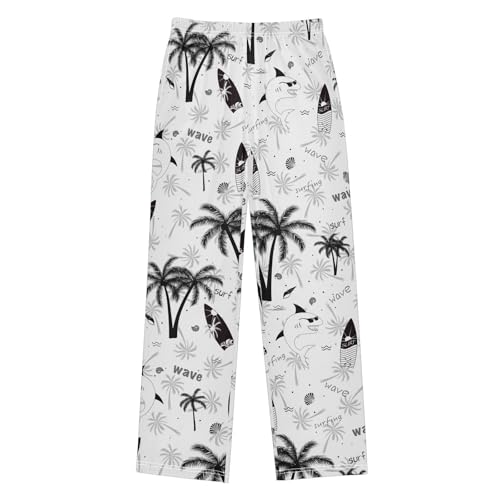 visesunny Boys' Pants Summer Funny Shark Pattern Jogger Pants Elastic Waist Long Bottoms Trousers with Pockets