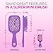 FHI Heat UNbrush Super Mini Hair Brush Keychain — Collectible Miniature Charm for Bags and Keys — Accessory for Beauty Lovers - (Electric Berry)