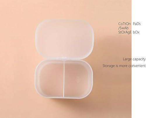 Miniatura 4 de hogar almohadillas de algodón transparenteshisopos caja de almacenamiento de gran capacidad con material de PP (polipropileno), fácil de usar y