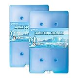 Lot de 2 blocs réfrigérants pour glacière, glacière – Grands blocs de congélation réutilisables – congélation rapide et durable – Camping, pique-nique, randonnée, voyage (31,5 x 20 x 2,5 cm)