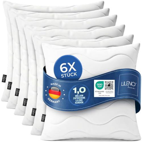 LILENO HOME Allergiker Kopfkissen 80x80 (6er Set) ? 95°C waschbar, Oeko-Tex & Made in DE ? Kissen 80x80 anpassbar für himmlischen Schlaf ? Haut schmeichelndes & geruchsfreies Pillow für 67,99 EUR (-15%) statt 79,99 EUR bei Amazon Bild: LILENO HOME Allergiker Kopfkissen 80x80 (6er Set) ? 95°C waschbar, Oeko-Tex & Made in DE ? Kissen 80x80 anpassbar für himmlischen Schlaf ? Haut schmeichelndes & geruchsfreies Pillow für 67,99 EUR (-15%) statt 79,99 EUR bei Amazon