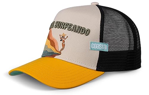 Coastal Surfeando Stone Trucker Cap pour éviter la chaleur et transpirer moins sous le soleil