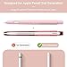 MoKo Protective Case Compatible with Apple Pencil Pro, Apple Pencil 2nd Generation, Retractable Protective Case for Apple Pencil with Clip, Apple Pencil PC Cover, Double-Tap Stand, Light Pink