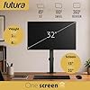 Futura Single Monitor Stand 13–32 Inch, Height Adjustable Freestanding Monitor Arm & Monitor Mount, Clamp Mount, 45° Tilt, 180° Swivel, 360° Rotation, VESA 75x75 & 100x100mm, Holds 8kg #4