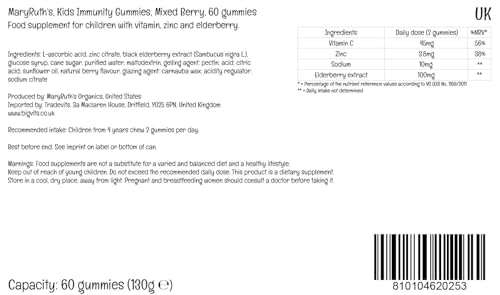 MaryRuth Organics Kids Immune Support Gummies | USDA Organic | Vitamin C, Zinc, and Elderberry Gummies for Kids| Immune Support for Ages 4+ | Vegan | Non-GMO | Gluten Free | 60 Count - Image 6