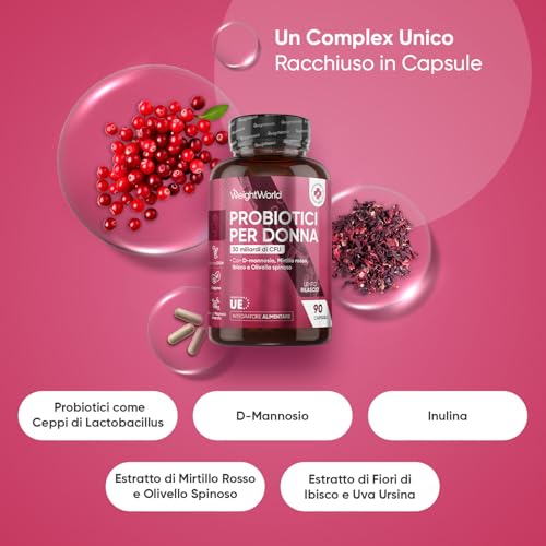 Probiotici Donna 30 Miliardi Di Cfu, 11 Ingredienti, Ceppi Di Lactobacillus, Fermenti Lattici Vivi, Prebiotici, Lactobacillus Rhamnosus Lactobacillus Acidophilus, Inulina, 90 Capsule A Lento Rilascio - 2