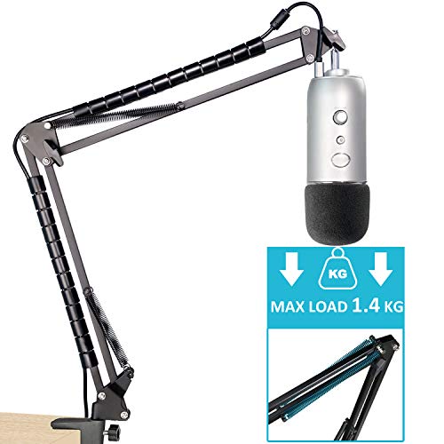 SUNMON Blue Yeti Microphone Boom Arm Stand with Pop Filter, Compatible with Blue Yeti Mic - Thumbnail 2