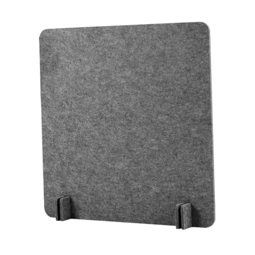 MERIGLARE Mampara Acústica para Escritorio, Panel de Privacidad de Fieltro Insonorizado para Recepción de Estudiantes, Estudio Escolar, Cuadrado Gris Oscuro, Individual