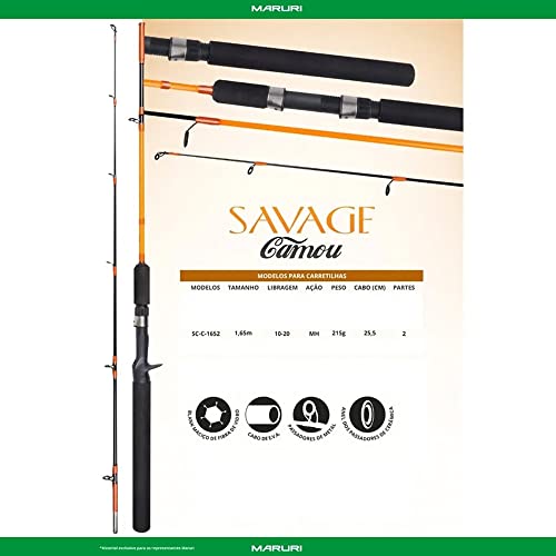 Vara Para Carretilha Savage Camou C1502MH 1,50m 10-20Lbs Maruri