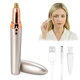Rasoir Sourcil Femme Electrique, Epilateur Visage Femme avec Lumière LED​​, Rechargeable USB, Adapté aux Sourcils, Lèvres et Bras