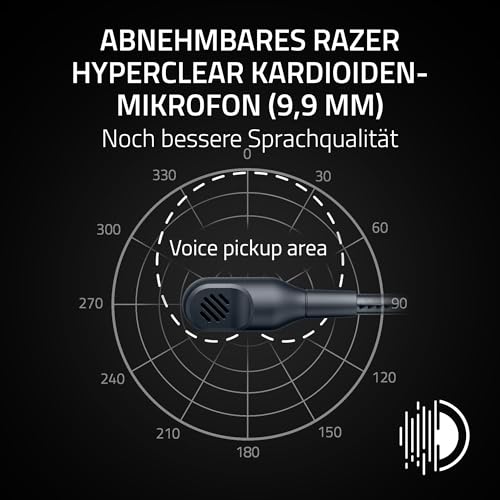 Razer BlackShark V3 X HyperSpeed - Kabelloses E-Sport-Headset - Ultra leicht 270g - Triforce 50mm Treiber - Abnehmbares Mikrofon - Surround Sound - Wireless 2,4 Ghz & Bluetooth - PC/Mac | Schwarz
