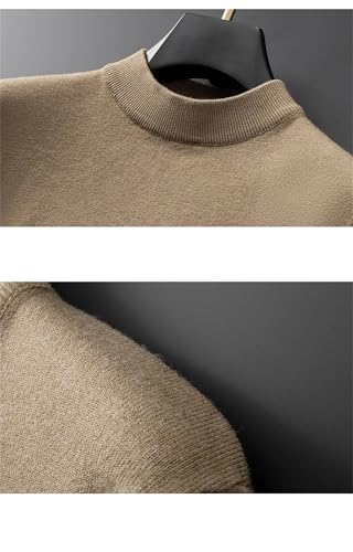 Men's Sweater Mock Neck Winter Warm Soft Casual Knitted Long Sleeve Pullovers3