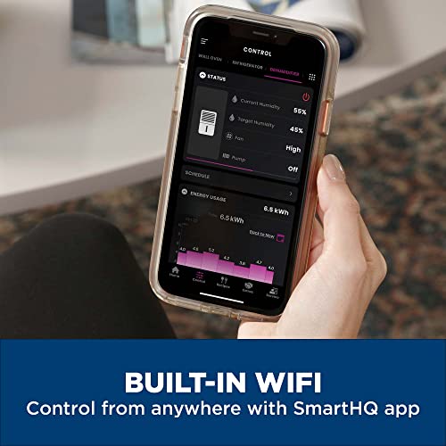 Ge Energy Star Smart Portable Dehumidifier 50 Pint, Perfect For Bedroom, Garage Or Rooms Up To 4000 Sq Ft, High Humidity Areas, With Empty Bucket Alarm, Clean Filter Alert & Led Controls, Grey #TOP3