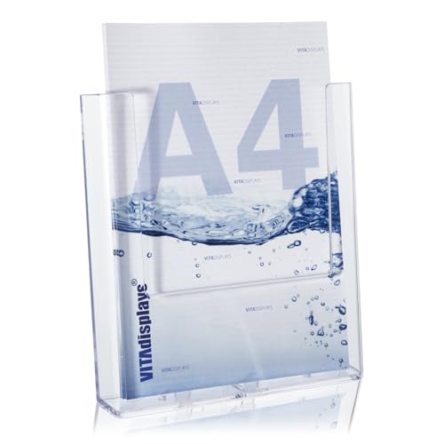 taymar Soporte para folletos de pared DIN A4, transparente