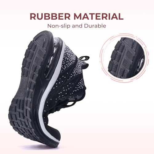 Image of Womens Slip On Tennis Sneakers Walking Running Shoes Easy to Wear