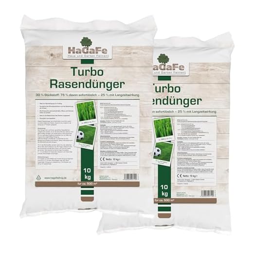 HaGaFe Turbo Rasendünger Mit 30% Stickstoff Spezialdünger Dünger Mit 120 Tage LZW, 20 Kg Für 1000 M²