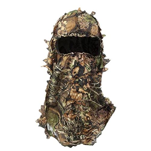 Casquette Camouflage Chasse 3D,Casquette de Chasse à la Crème Solaire, Capuche Respirante Sport Tactique Hood Chapeaux pour Course à Pied Camping Cyclisme Pêche Sports de Plein Air Cover