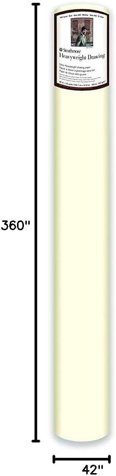 Strathmore 401-42 400 Series Drawing Roll, 100 Pound Medium Surface, 42"x10 Yards