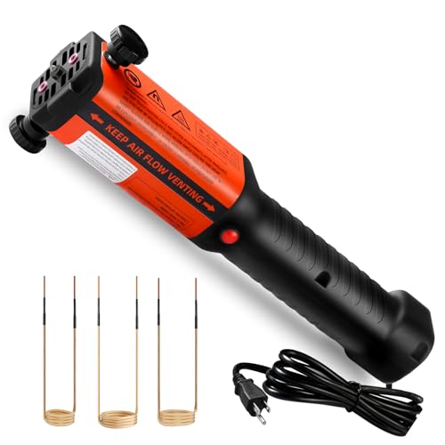 Magnetic Induction Heater 1300W Bolt Removal Kit, 25S Fast Heat Induction Tool with 3 Coils, Nut Buster Tool for Automotive & Mechanical Repair, Induction Bolt Heater with Overheat Protection