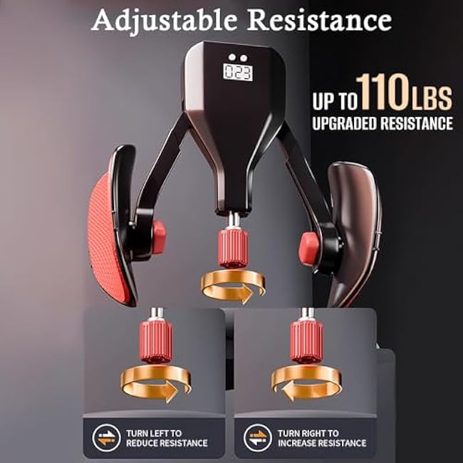 Hip Trainer Kegal Exerciser 110LB, Pelvic Floor Muscle Trainer for Men Women, Adductor Exercise Machine, Leg Exercise Equipment, Butt Trainer for Home Workout