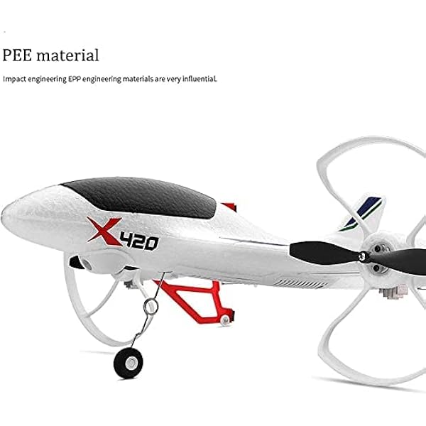 RC flygplan, 2.4G fjärrkontroll 6 kanal flygplan, RC Stunt glider flygplan vertikal start LED RC glider fast Wing presenning