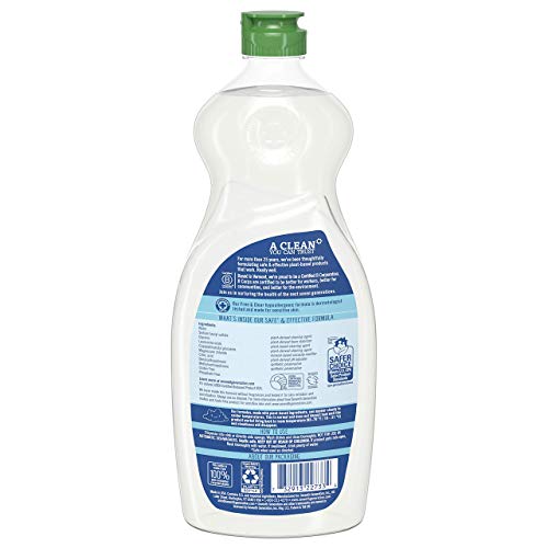 Seventh Generation Dish Liquid, Free & Clear, 25 oz, 2 pk