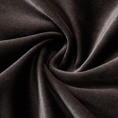 Image of JUSPURBET 28x28 Decorative Velvet Throw Pillow Covers Cases Set of 2,Coffee | Cozy Soft Euro Cushion Covers with Hidden Zipper for Couch Sofa Bed Living Room Bedroom Home Decor