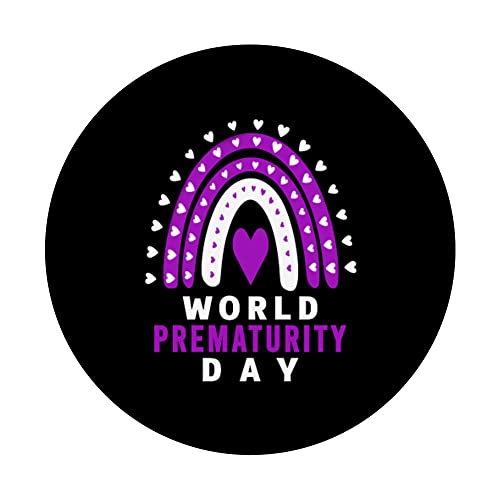 World Prematurity Day Shirt - World Prematurity Day PopSockets Swappable PopGrip, Black - Image 3