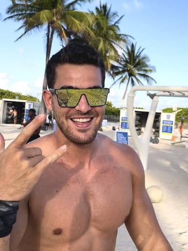 GOODEYE Polarized BOLD PLATED™ Sunglasses | Sports Mirrored Square Rectangle Shades for Men Women3