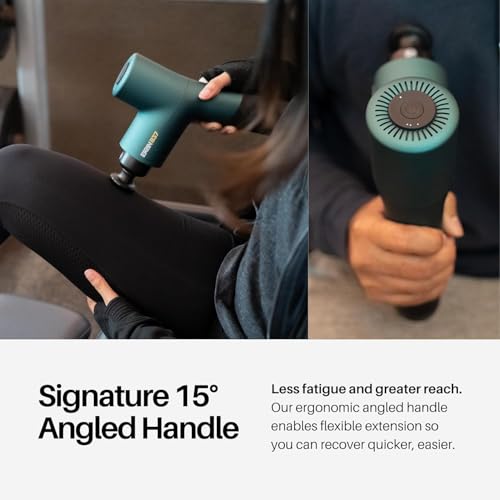 Ekrin Athletics B37v2 Massage Gun - Deep Tissue Massage with High-Powered Brushless Motor - Ergonomic Back Massager for Pain Relief - 5 Speeds, 4 Attachments - Ultra Quiet Hand-Held Massager