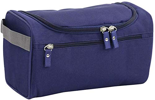 Venus Valink - Bolsa de cosméticos con cremallera para hombre y mujer, impermeable, bolsa de cosméticos, bolsa de aseo, organizador de viaje azul marino