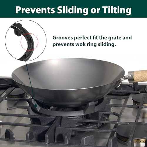 7.8 Inch Wok Ring Stove Replacement Parts for LG Cast Iron Wok Support Ring Gas Stove Range Wok Grate LG Burner Stove Top Wok Stand LDG4313ST LSGL6337F LRGL5825F Wok Holder Extension Wok Base 1 Pcs