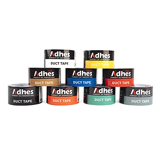 Plakband, pantsertape, weefseltape, kleurrijke pantserband, sets 9 rollen, 48 mm x 10 m, blauw, oranje, geel, groen, wit, zilver, goud, rood, zwart zelfklevende tape - Afbeelding 3