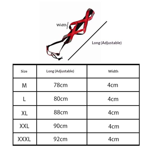 Zuggeschirr für Hunde | Ultra-Robust & Reflektierend | Aktivgurt für Schlittenhunde, Sport & Training | Komfortabel & Ausgezeichnet(Rot,L)