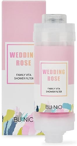 BUNiO Filtro de agua de ducha de vitamina familiar (rosa de boda)