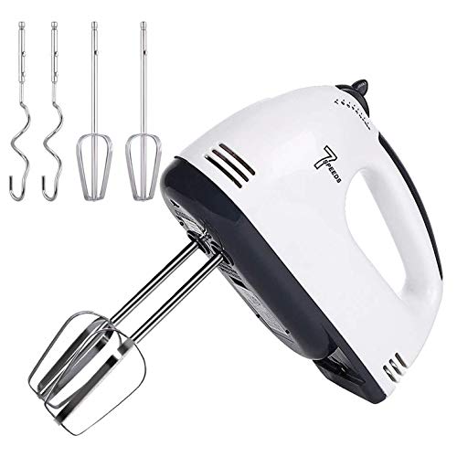 Hand Mixer Electric, 7-Speed Hand Mixer Electric for Baking Cake Egg Cream Food Beater, Utalent 180W Multi-speed Power Kitchen Hand Mixers (Beaters, Dough Hooks, and Whisk)