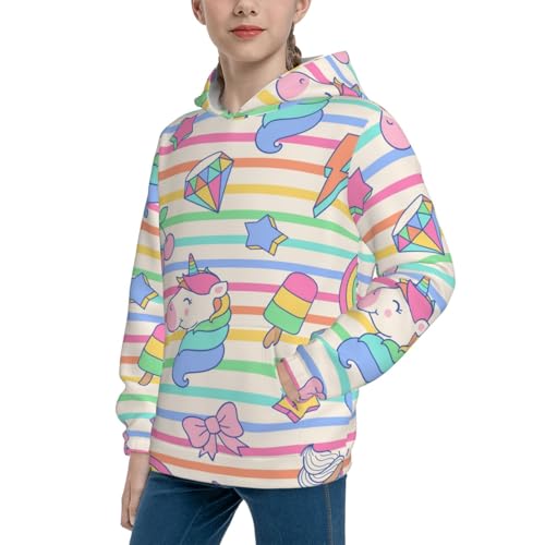 Cute Unicorn Kid Hoodies Boys Sweatshirts Girls Pullover with Pocket2