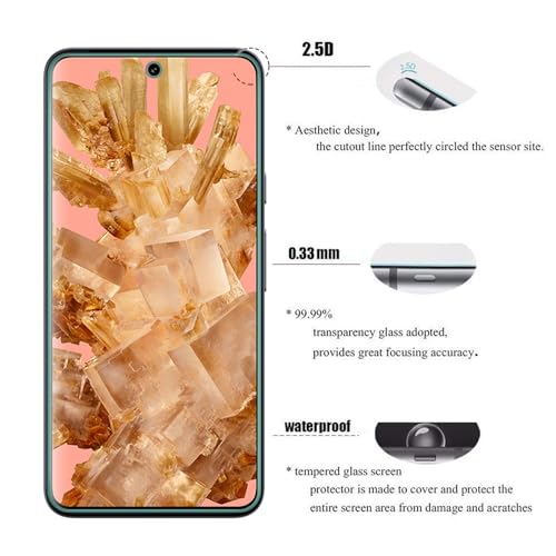 Image of AOKUMA Screen Protector Compatible with Pixel 8 for Google Pixel 8, Premium Screen Protector with 9H Hardness, Anti-Scratch Protective Glass, Shatterproof, Anti-Bubble, Pack of 2