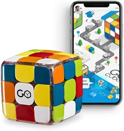 GoCube Edge, The Connected Electronic Bluetooth Cube - Award-Winning 3x3 Speen Cube - App Enabled Interactive Smart Cube - Best Teen Boy Gifts Age 14 and Up - STEM Brain Teaser Puzzles - Free app