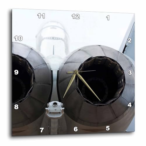 3dRose DPP_90270_3 Indiana, Jet Fighters Engine, Aviation-Us15 Bja0087-Jaynes Gallery-Wall Clock, 15 by 15-Inch