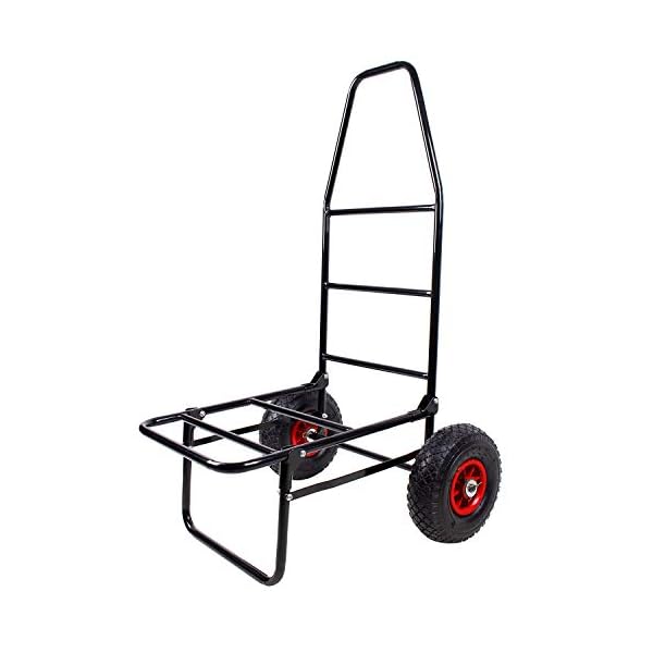 Sackkarre Trolley mit Luftbereifung - Klappbarer Transportwagen fÃ¼r Angler, Camping & Garten - Faltbar, stabil & belastbar bis 100â¯kg - OneSize - Schwarz