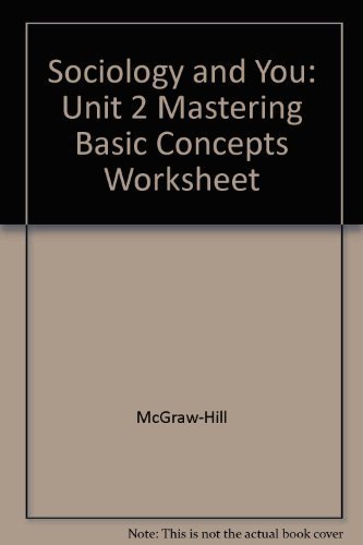 Buy Sociology and You: Unit 2 Mastering Basic Concepts Worksheet Book ...
