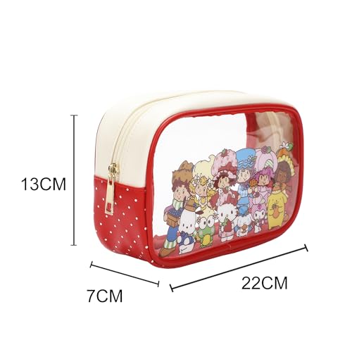 Bioworld Hello Kitty X Strawberry Shortcake Character Print 3-Piece Cosmetic Set2