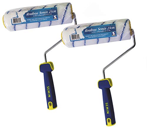 Semin A06723 Rouleau pour Application d'Enduit ou de Peinture, 23 cm (Lot de 2)
