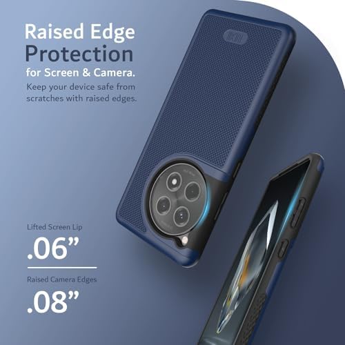 TUDIA DualShield Grip zaprojektowane dla OnePlus 12R etui 5G (2024), [MergeGrip], dwuwarstwowe, wojskowe, odporne na wstrząsy, cienkie, wytrzymałe, wytrzymałe etui ochronne na telefon (niebieski