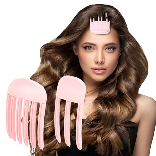 Optisake 2PCS Dandruff Comb, Scalp Sweep Detoxing Energy Comb, Plastic Hollow Tooth Button Hairbrush for Scalp Cleaning Exfoliator Massage and Oil Buildup Removal for Women Men Kids